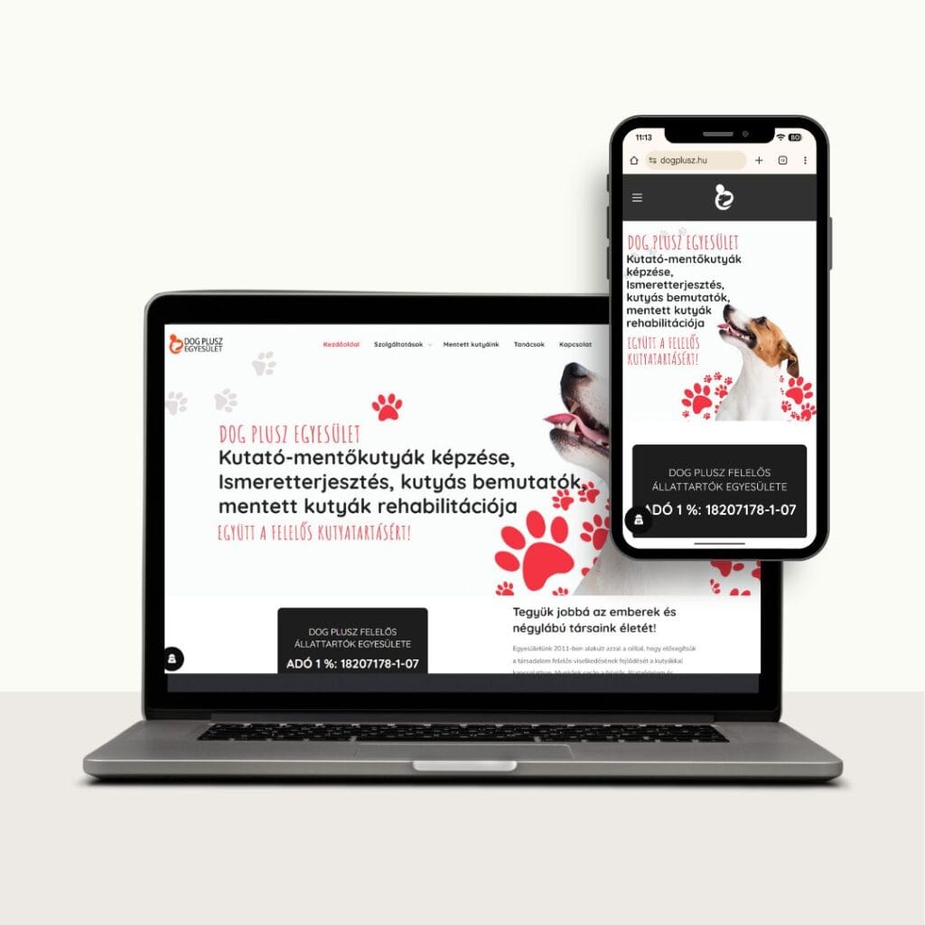 DogPlusz Egyesület – Mentőkutyás csoport weboldala