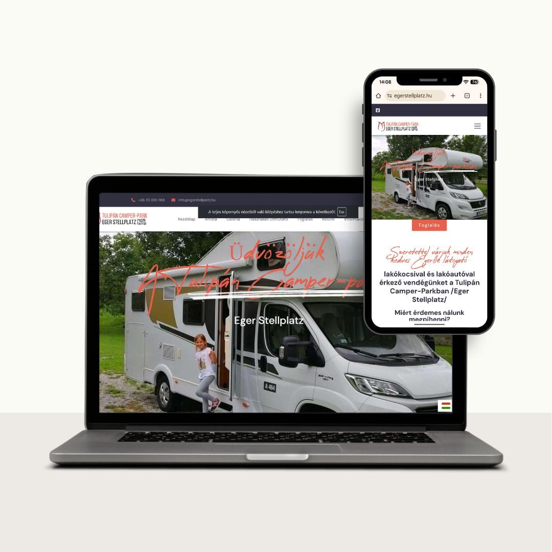 Modern online campingfoglalás Eger szívében – egerstellplatz.hu