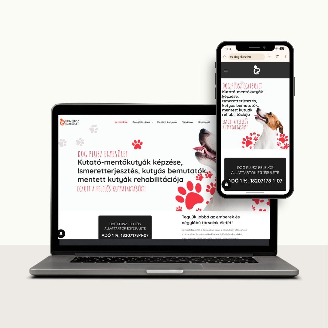 DogPlusz Egyesület – Mentőkutyás csoport weboldala